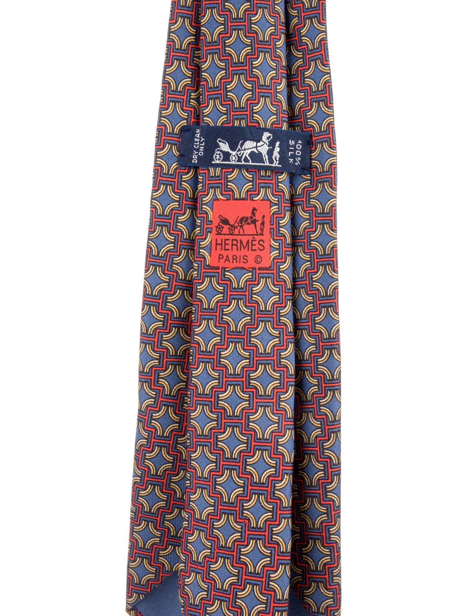 Hermès Printed Silk Tie