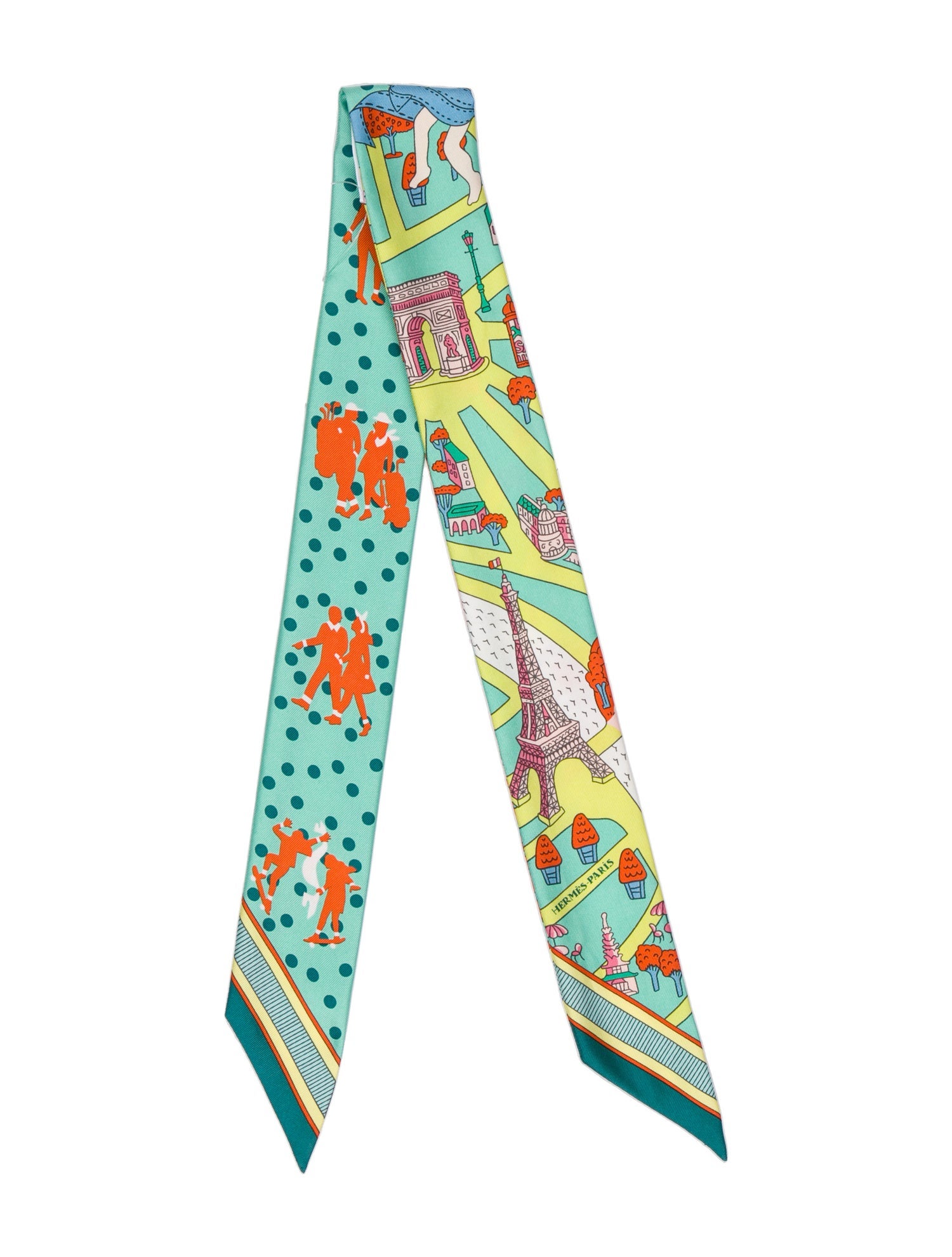 Hermès Les Nouveaux Amoureux Silk Twilly Scarf