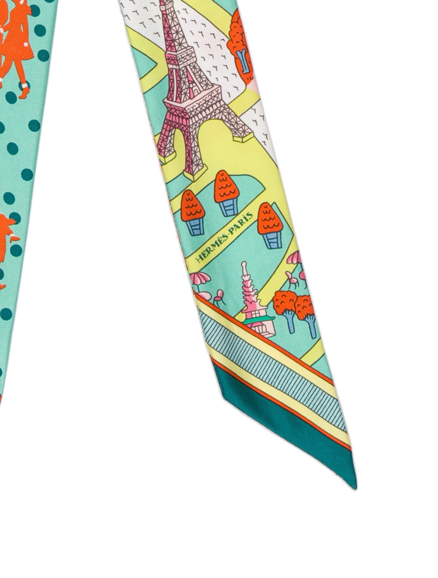 Hermès Les Nouveaux Amoureux Silk Twilly Scarf