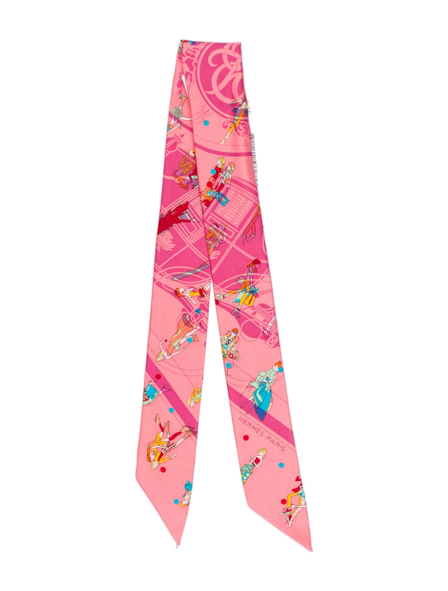 Hermès Ex-Libris les Parisiennes Silk Twilly Scarf