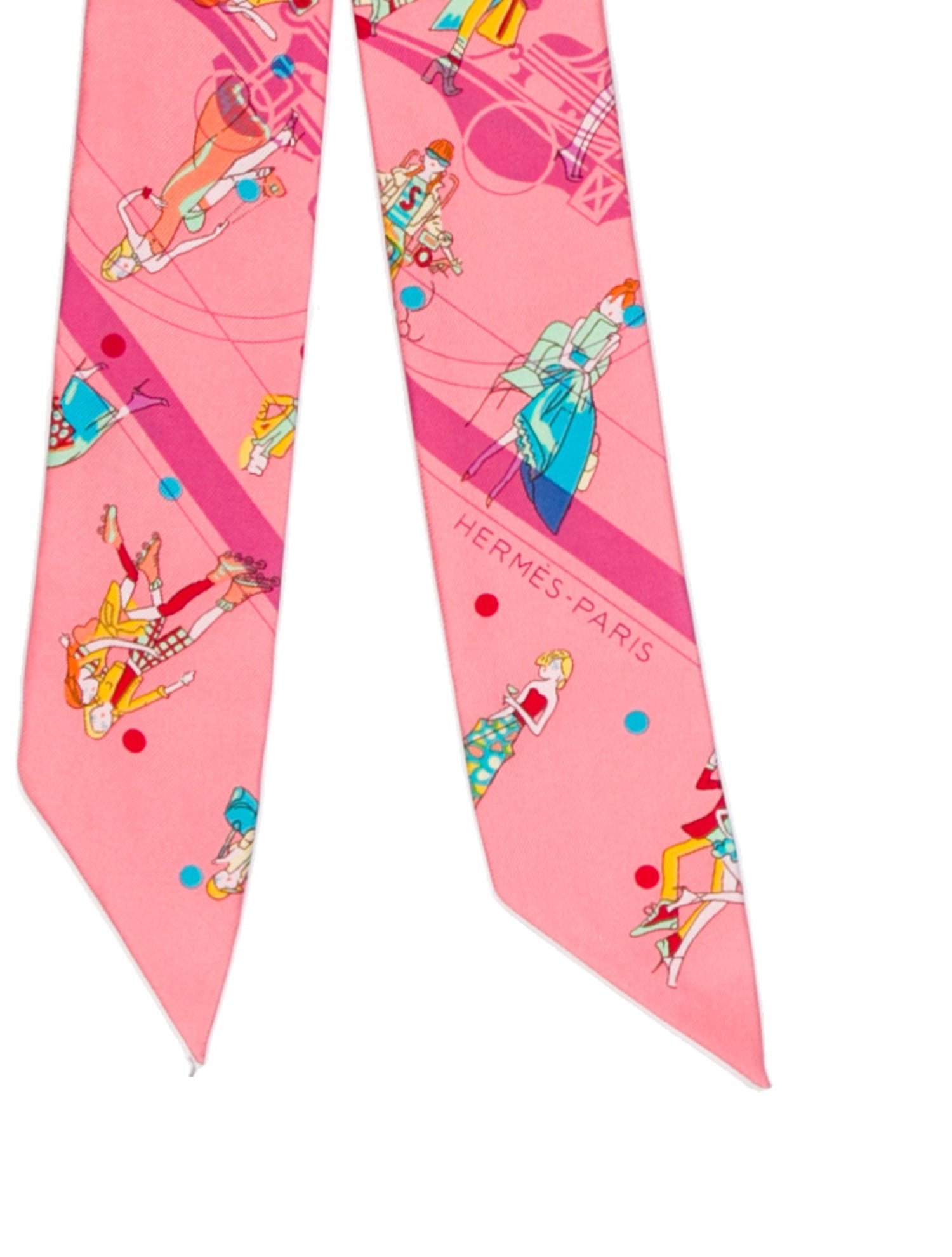 Hermès Ex-Libris les Parisiennes Silk Twilly Scarf