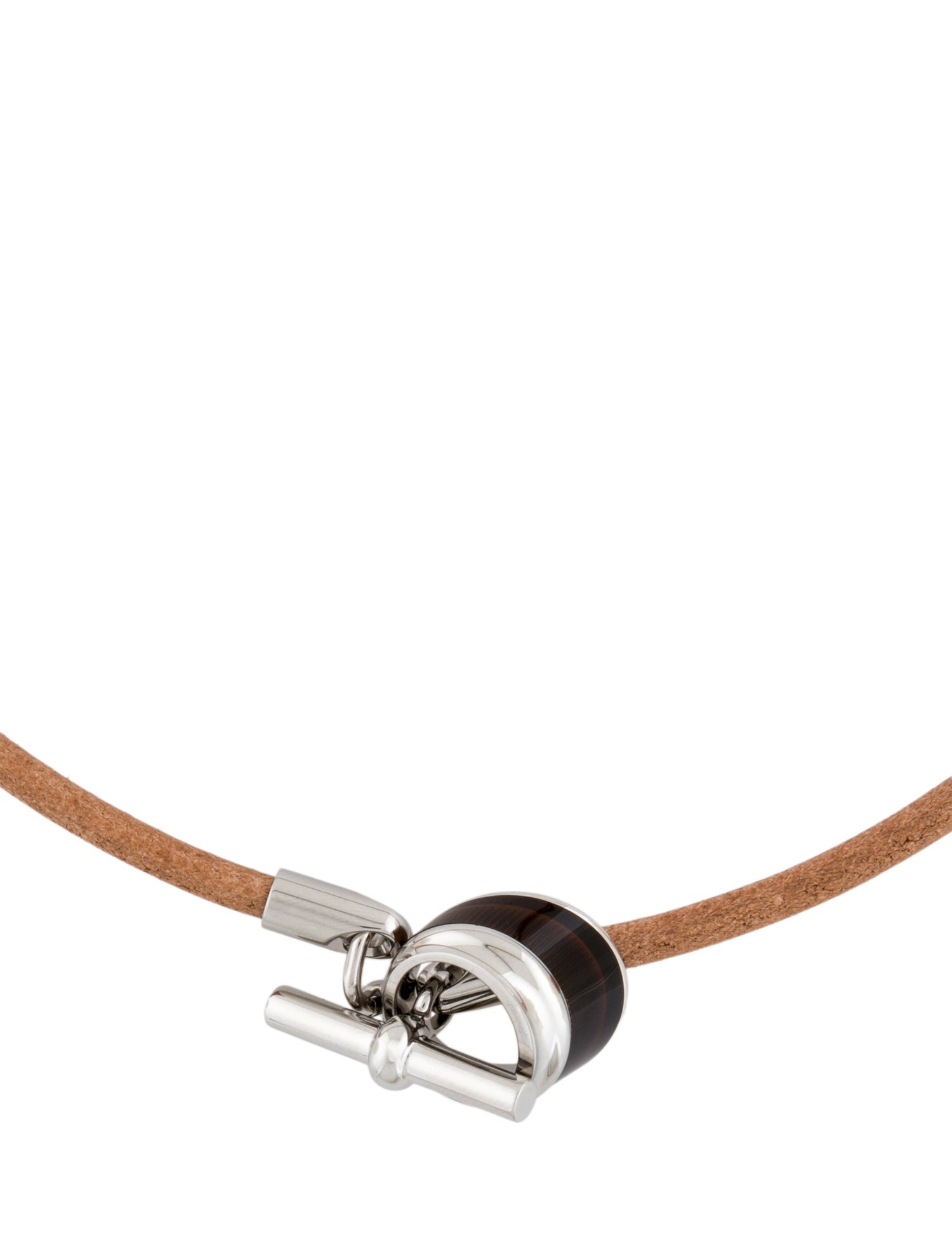 Hermès Leather & Lacquer Equus Hoof Pendant Necklace