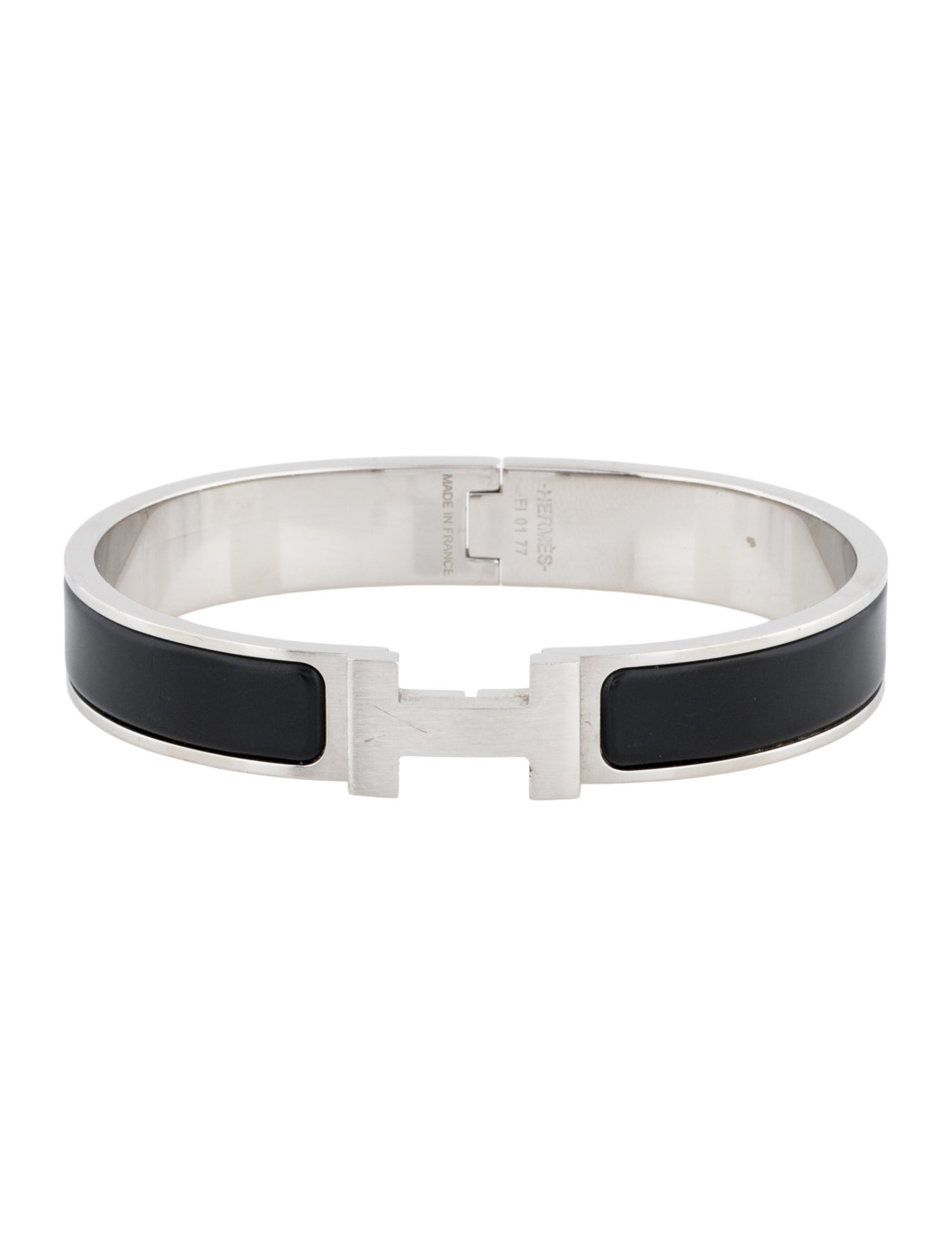 Hermès Enamel Clic HH Bangle Bracelet
