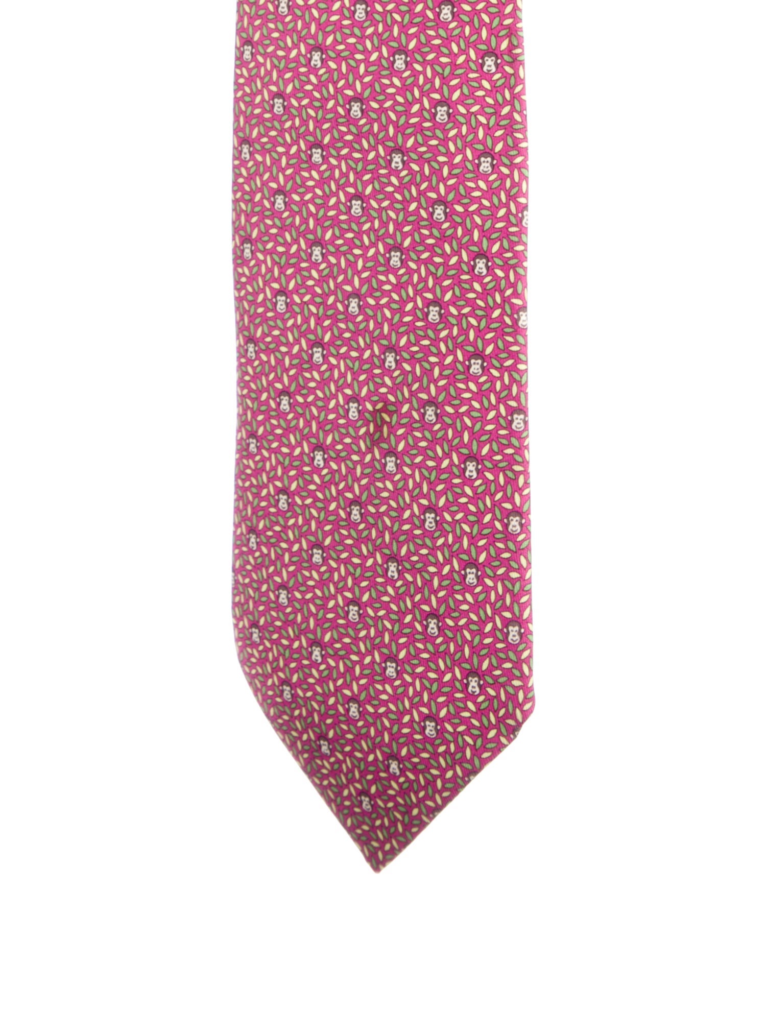 Hermès Pattern Print Silk Tie