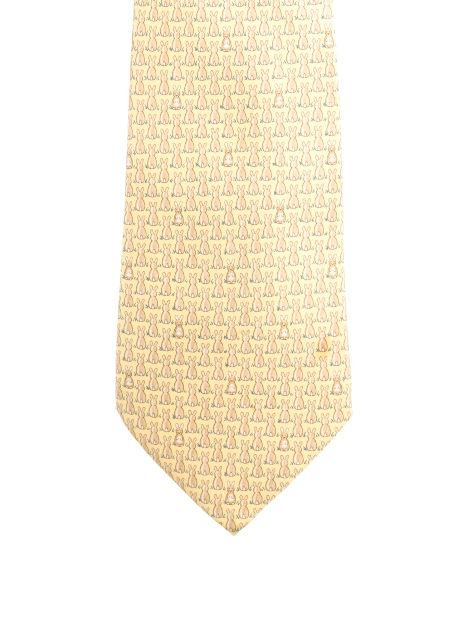 Hermès Pattern Print Silk Tie