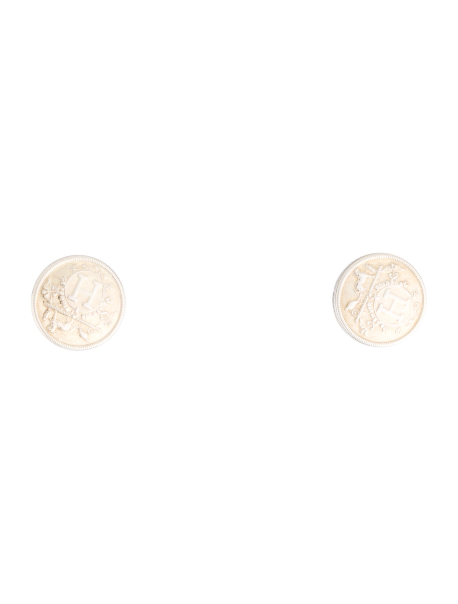 Hermès Ex-Libris Earrings, Very Small Model