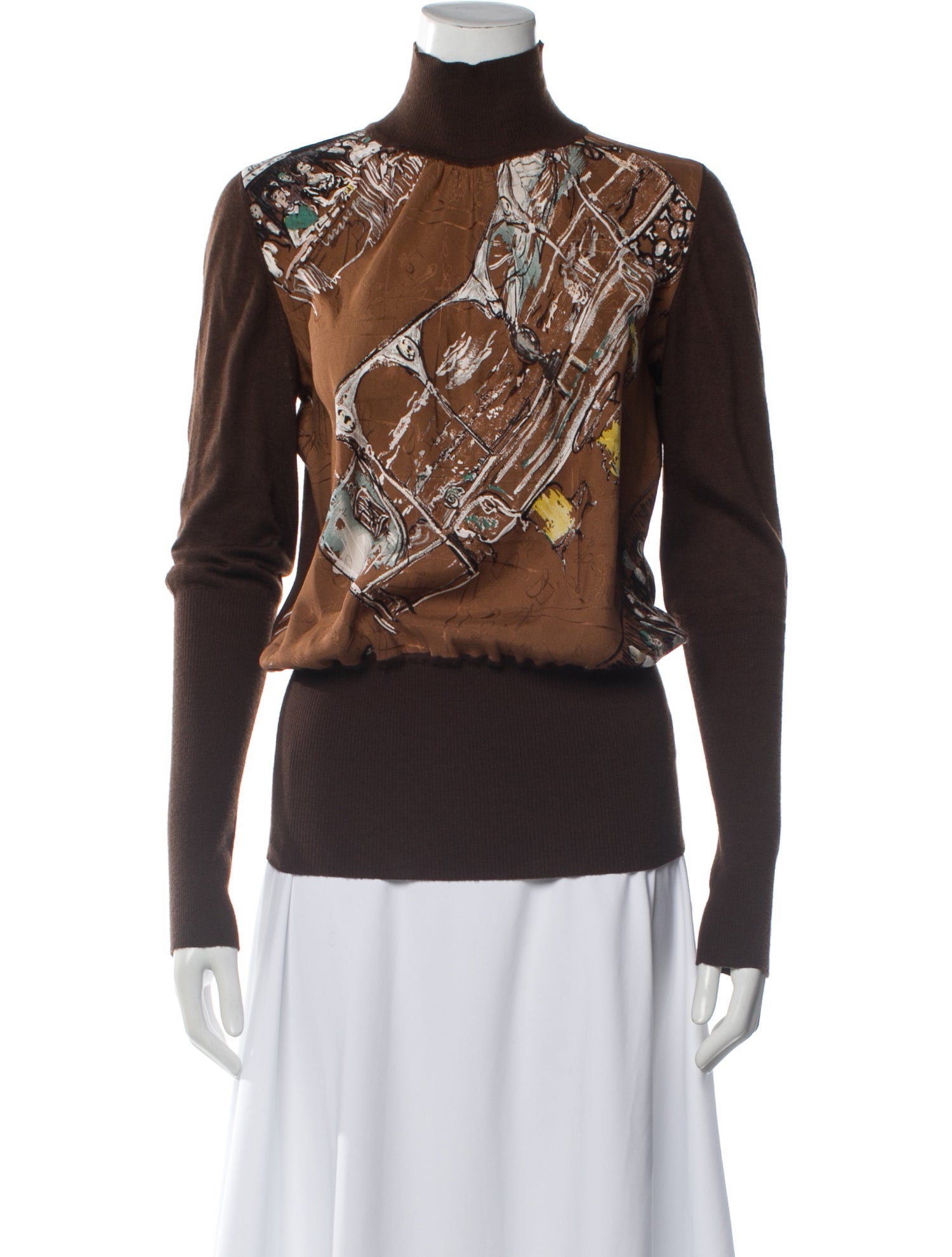 Hermès Silk Printed Sweater