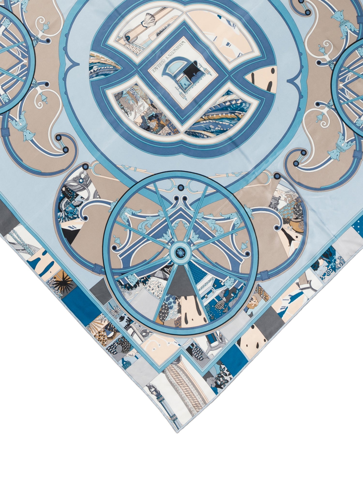 Hermès Washington's Carriage Silk Shawl w/ Tags