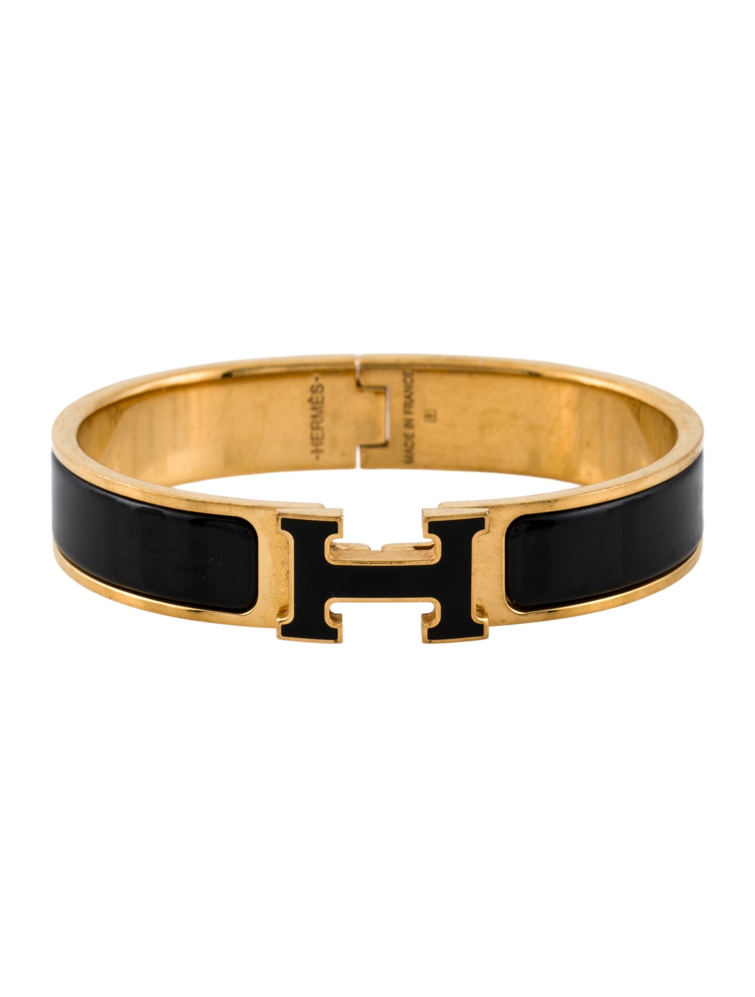 Hermès Clic H Enamel at Turnlock Bangle Bracelet