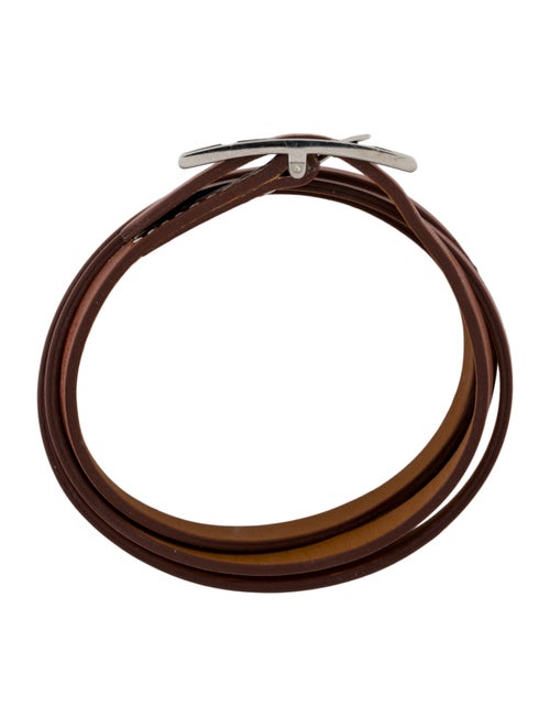 Hermès Leather Hapi 3MM Wrap Bracelet