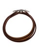 Hermès Leather Hapi 3MM Wrap Bracelet
