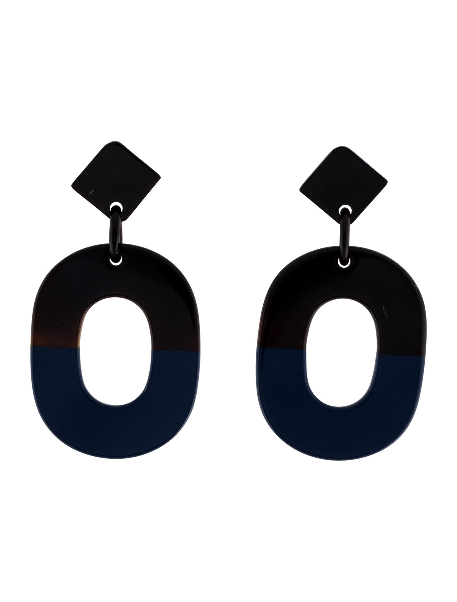 Hermès Lacquer & Horn Isthme Drop Earrings
