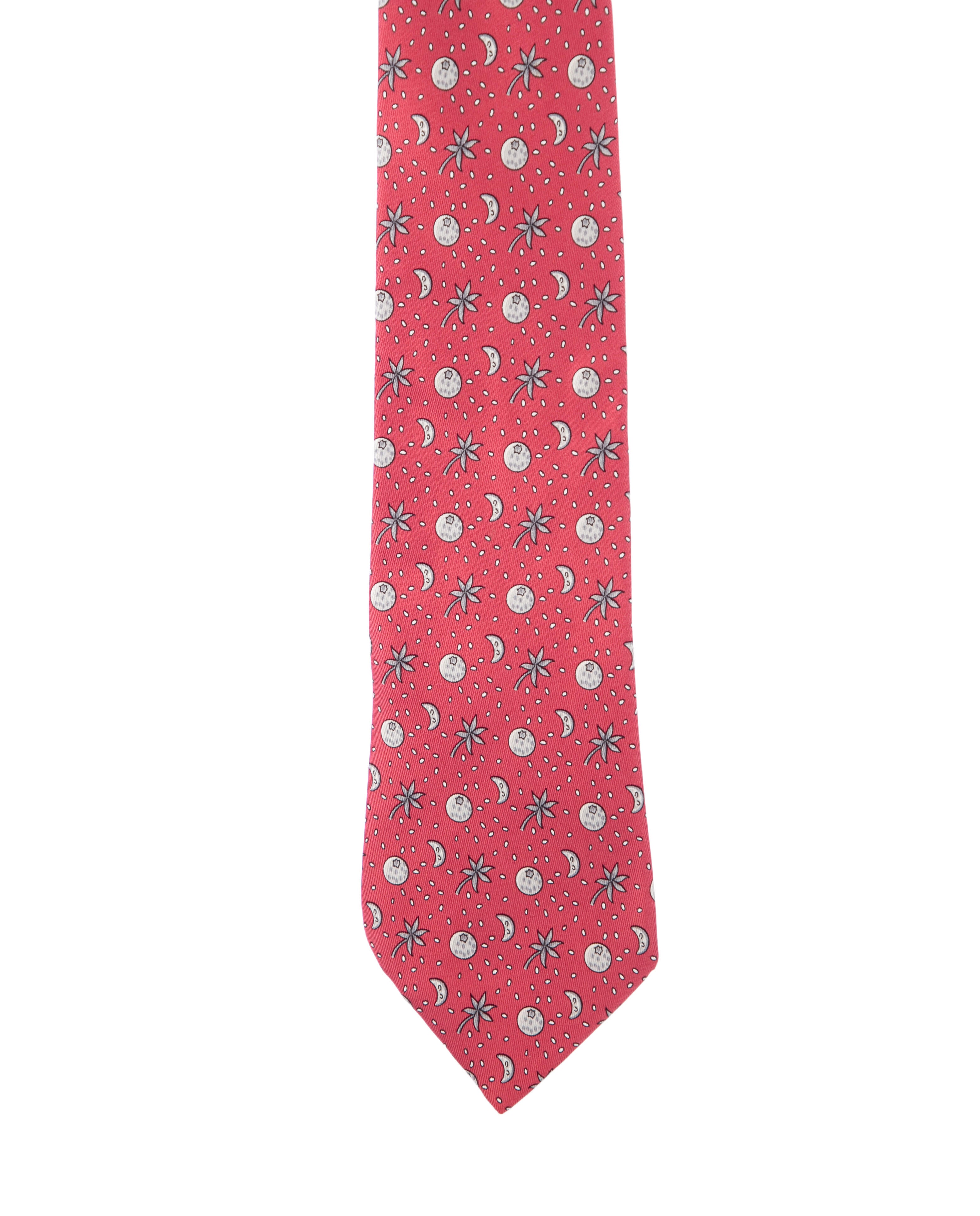 Hermès Silk Pattern Print Tie