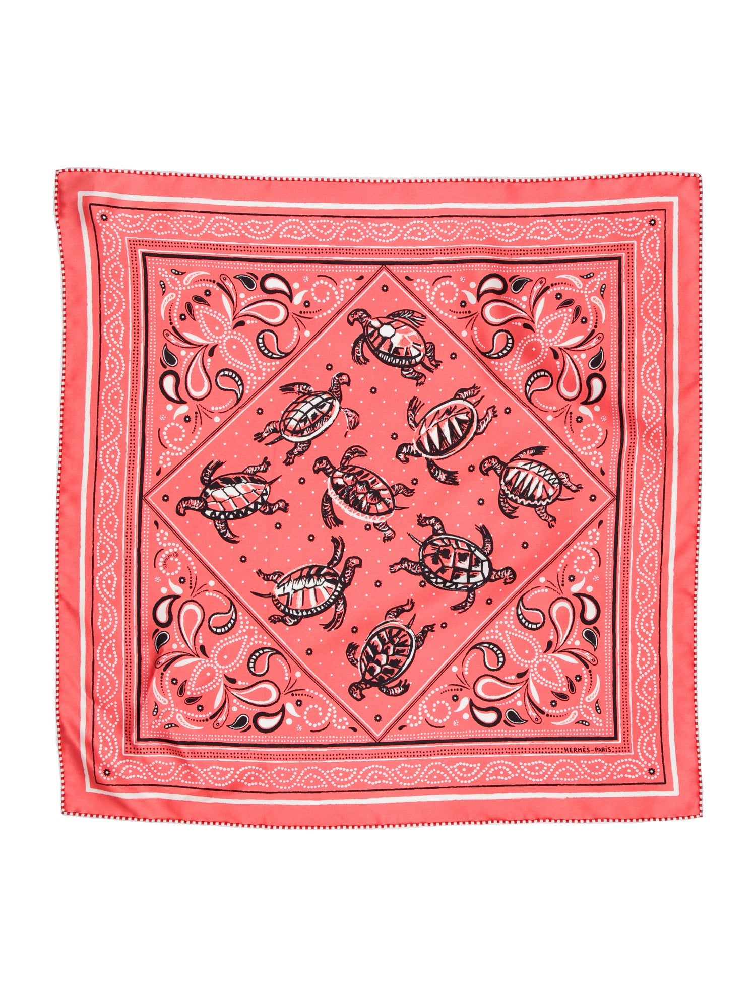 Hermès Les Tortues Bandana Silk Scarf w/ Tags