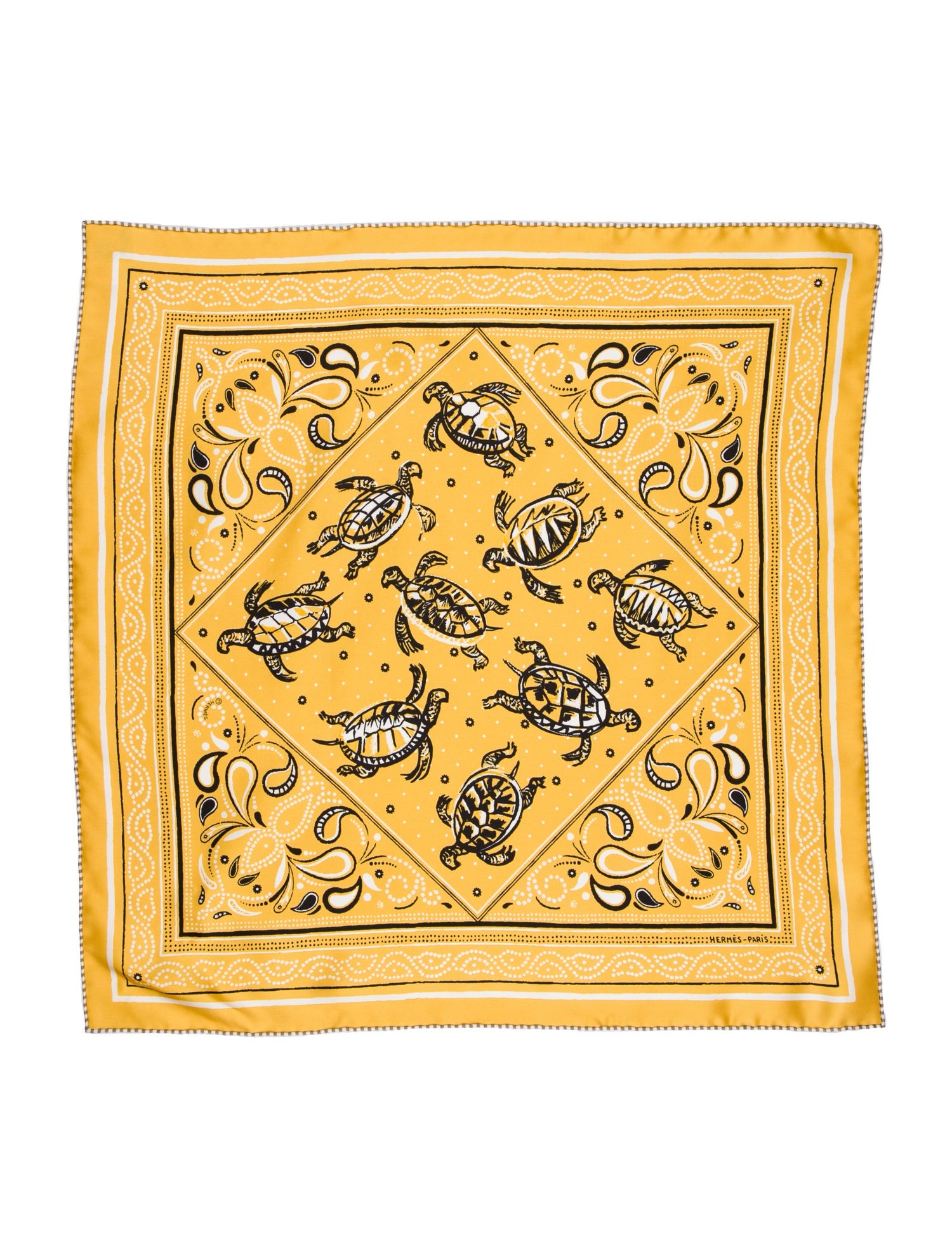 Hermès Les Tortues Bandana Silk Scarf w/ Tags