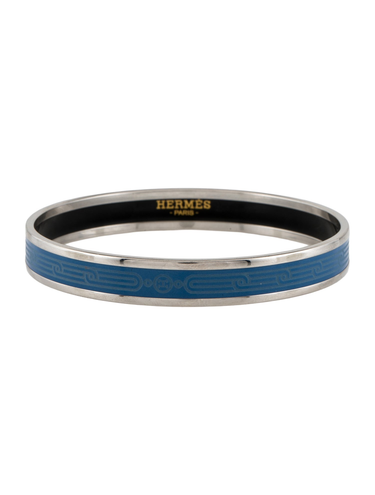 Hermès Enamel Les Cles Bangle Bracelet