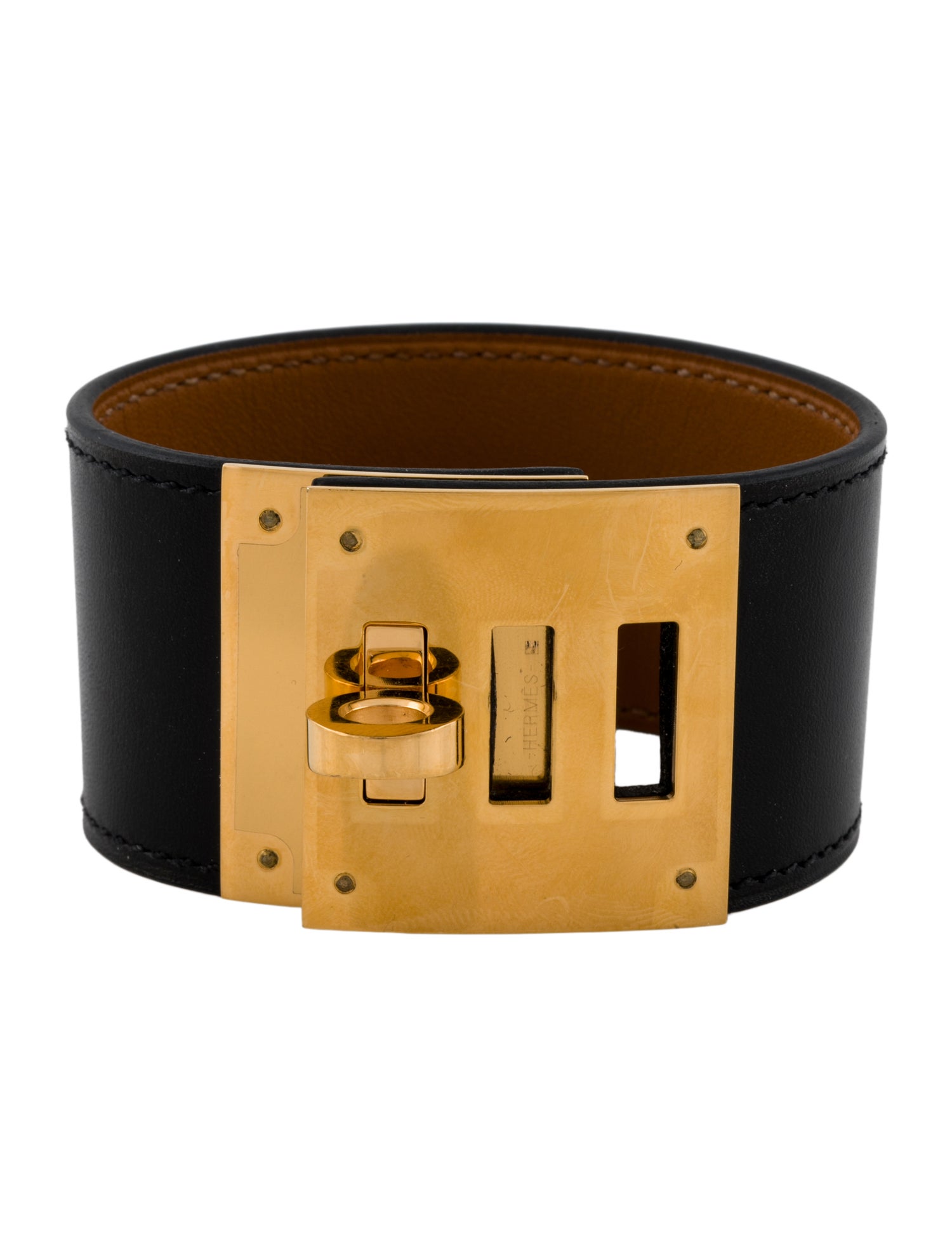 Hermès Leather Kelly Dog Wrap Bracelet