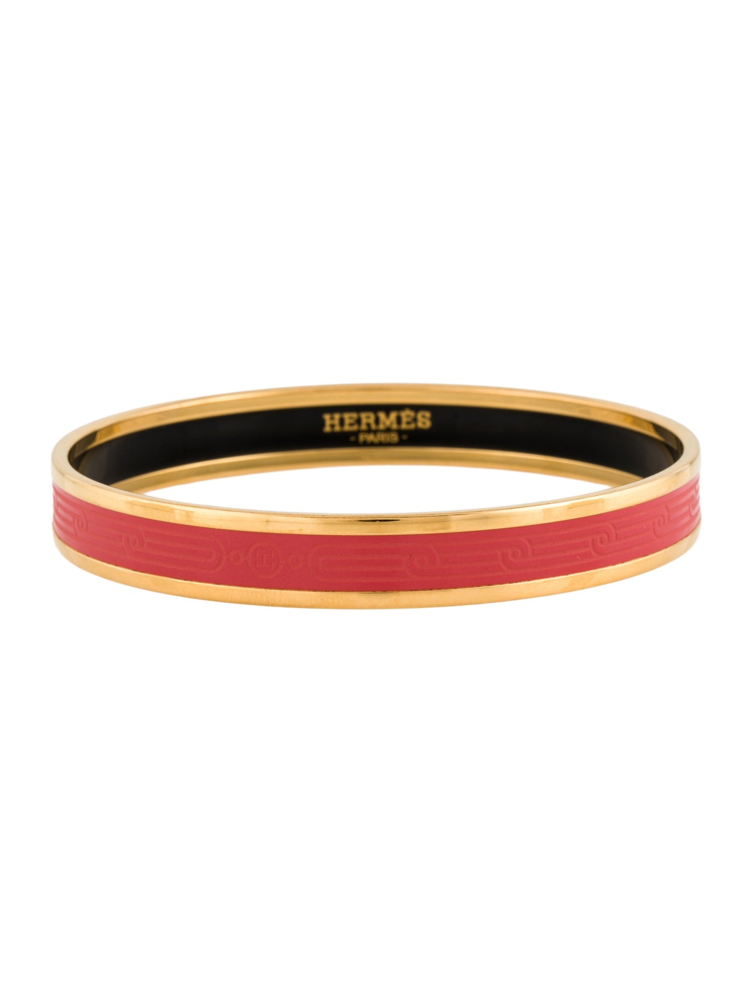 Hermès Narrow Enamel Bangle Bracelet