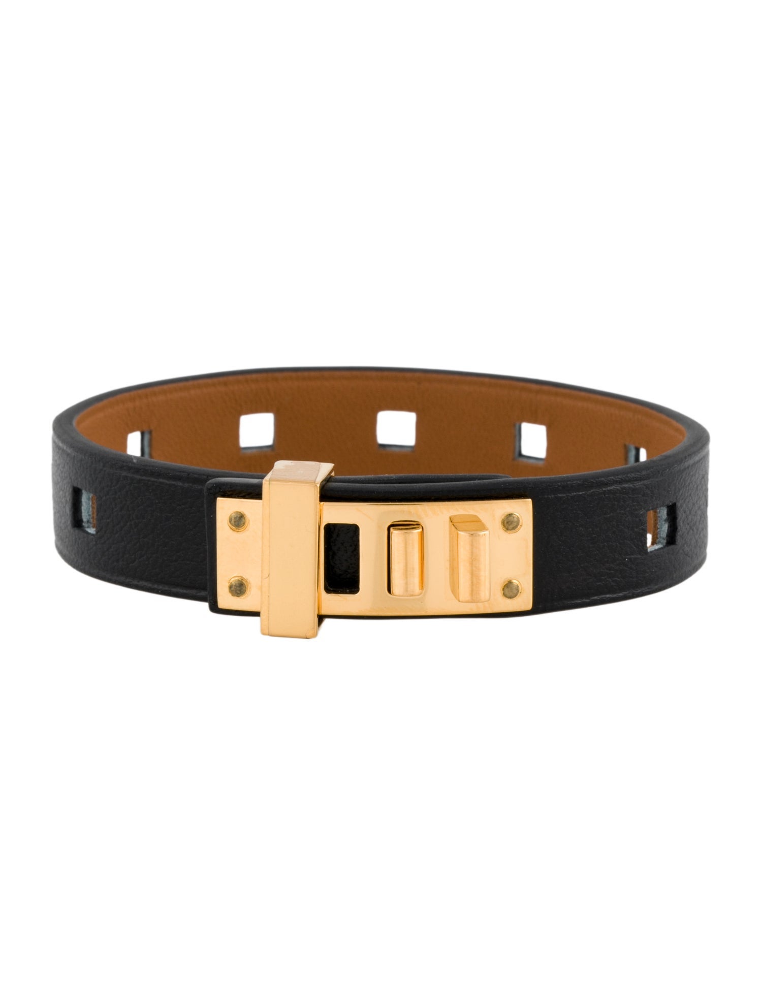 Hermès Leather Mini Dog Simple Tour Bracelet