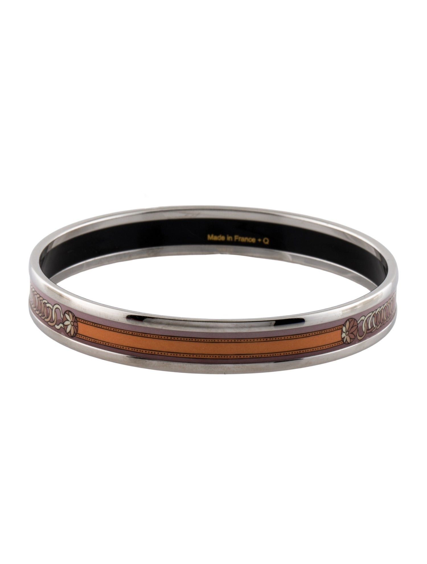 Hermès Narrow Enamel Bangle Bracelet