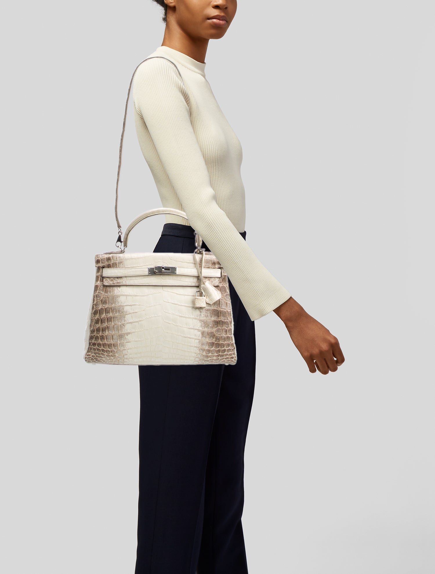 Hermès Matte Niloticus Crocodile Himalayan Kelly II Retourne 32