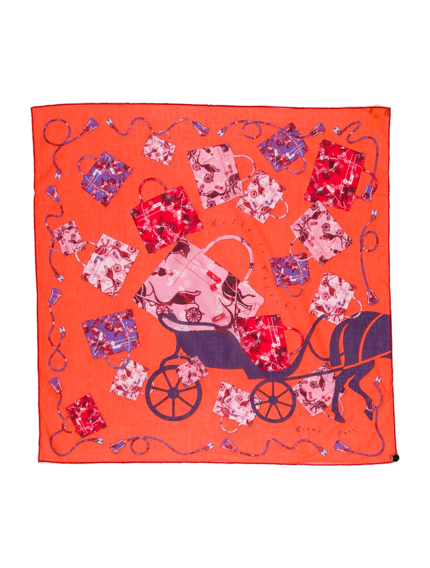 Hermès Kelly en Caleche Clou de Selle Accent Scarf w/ Tags