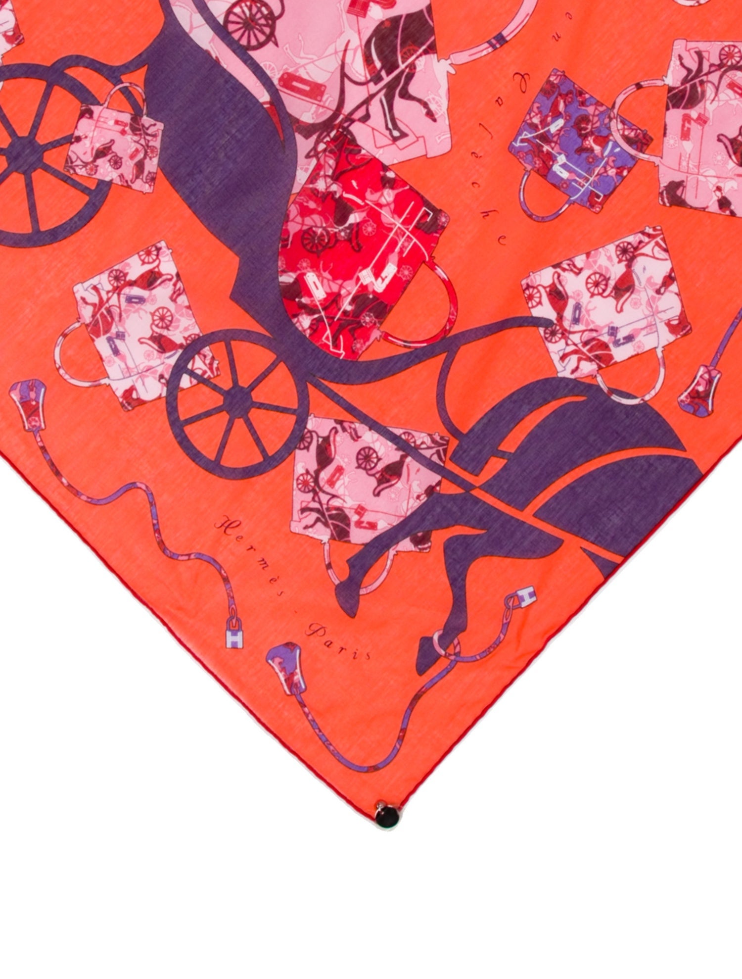 Hermès Kelly en Caleche Clou de Selle Accent Scarf w/ Tags