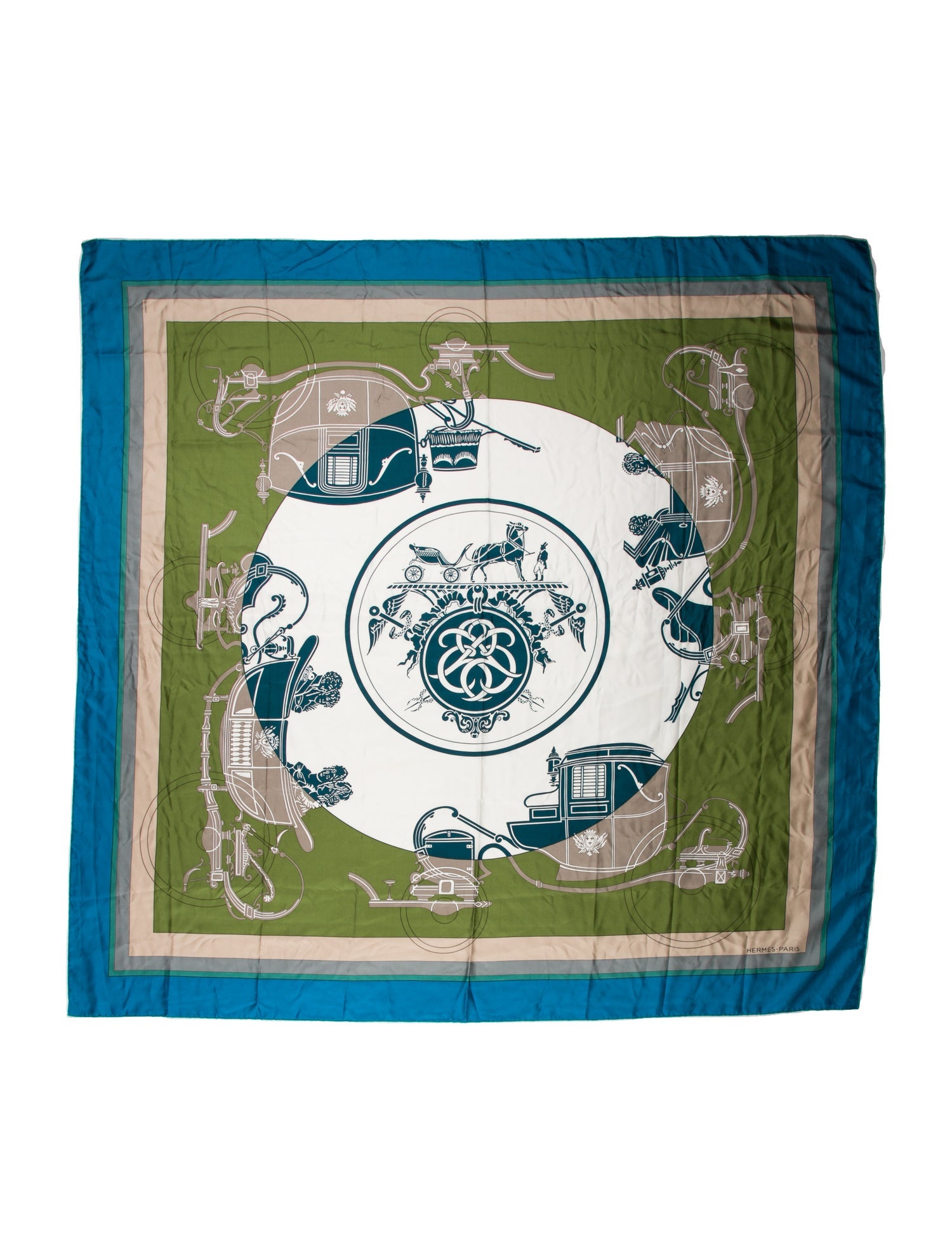 Hermès Ex-Libris Silk Shawl