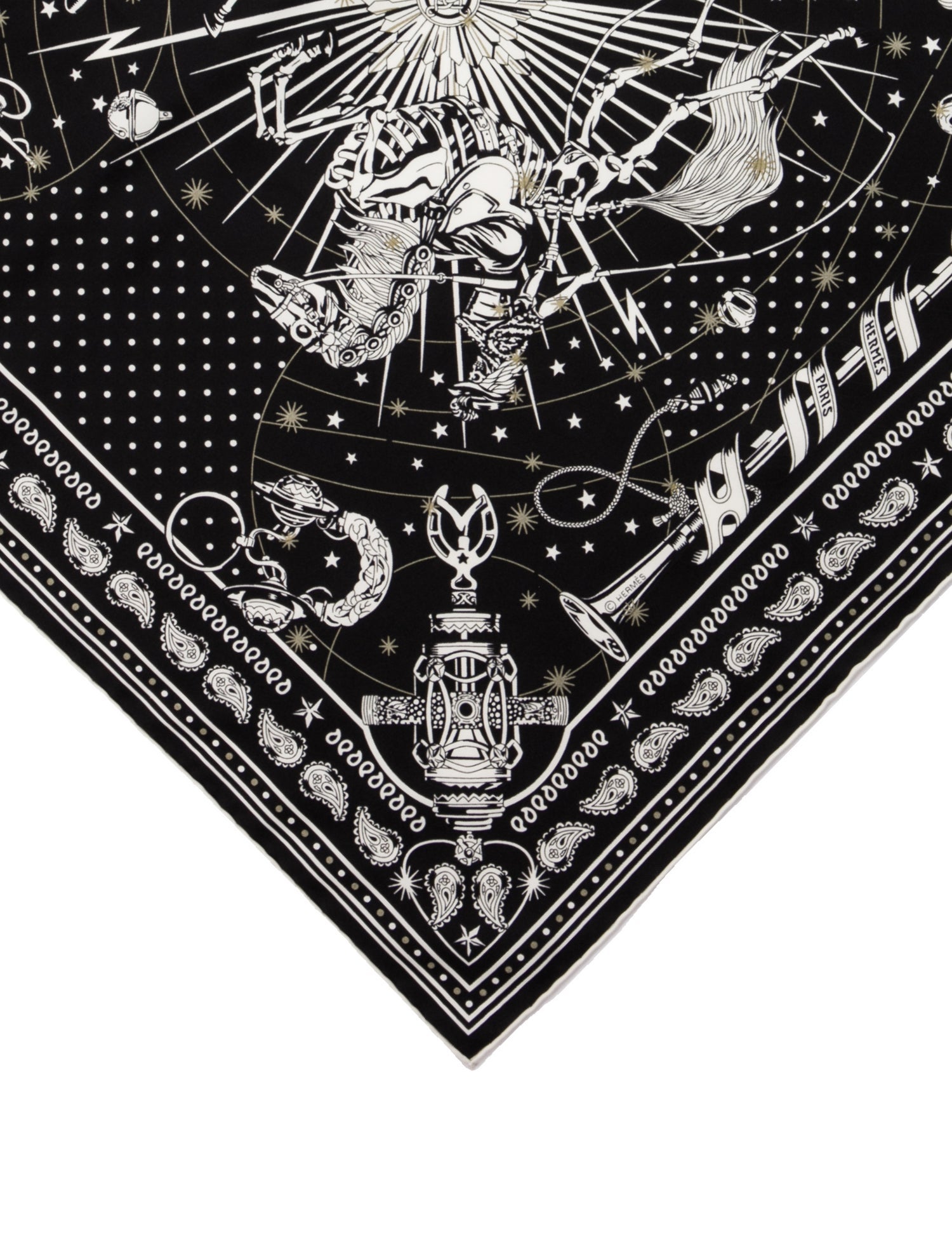 Hermès Chorus Stellarum Bandana Silk Scarf w/ Tags