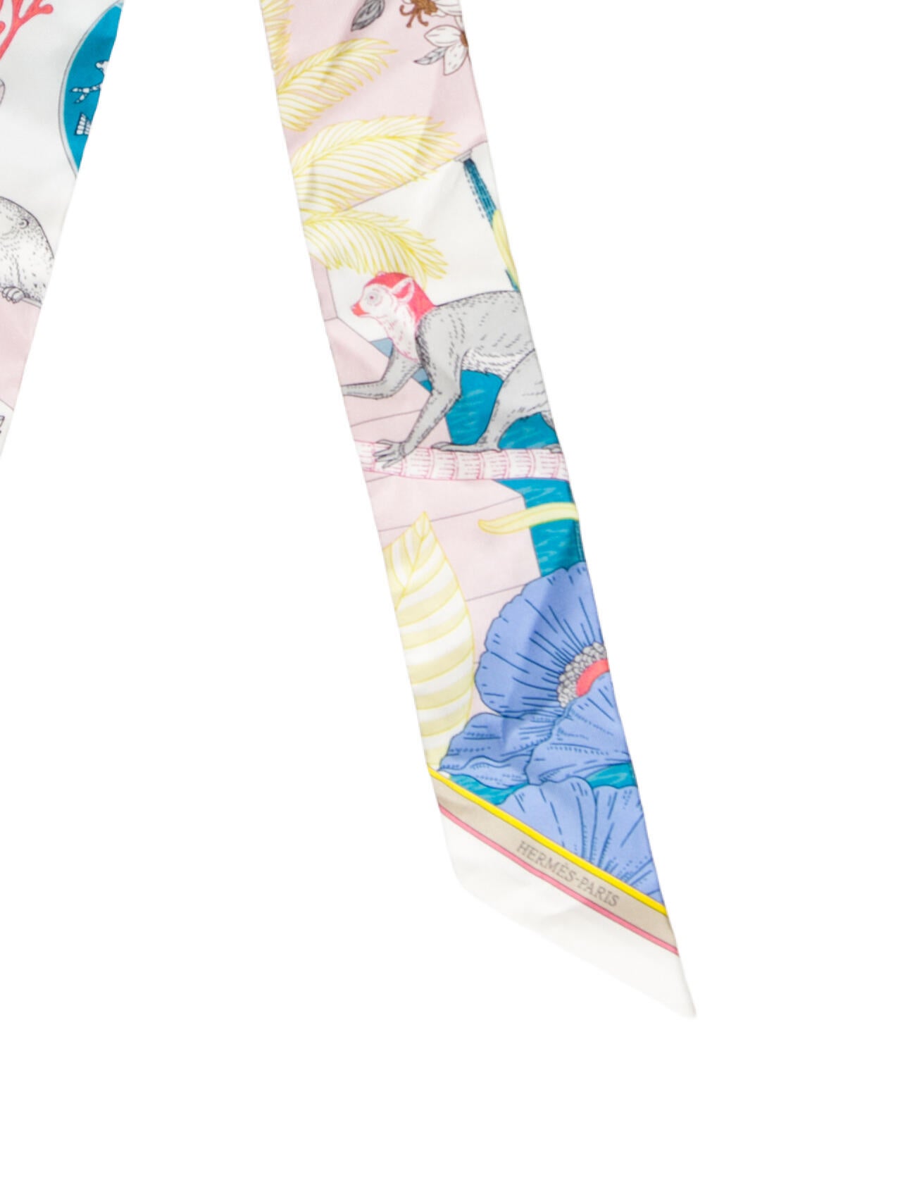 Hermès Precious Paradise Silk Twilly Scarf w/ Tags