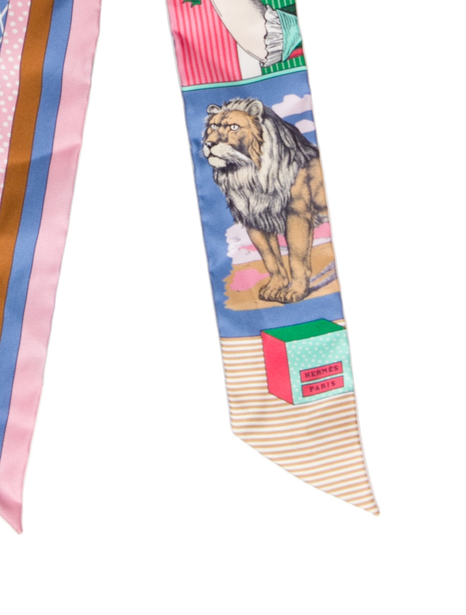 Hermès Grand Théâtre Nouveau Silk Twilly Scarf