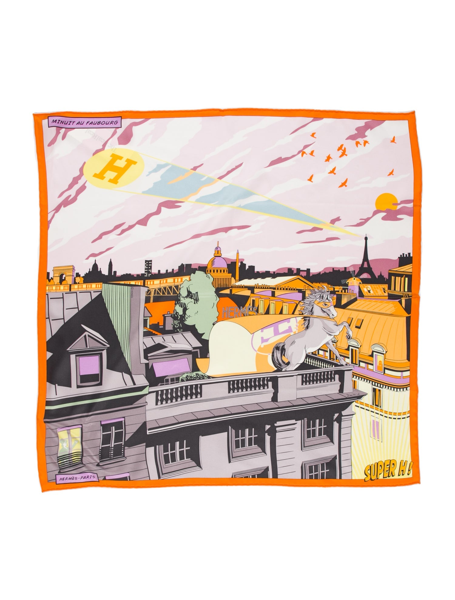 Hermès Minuit Au Faubourg Silk Scarf