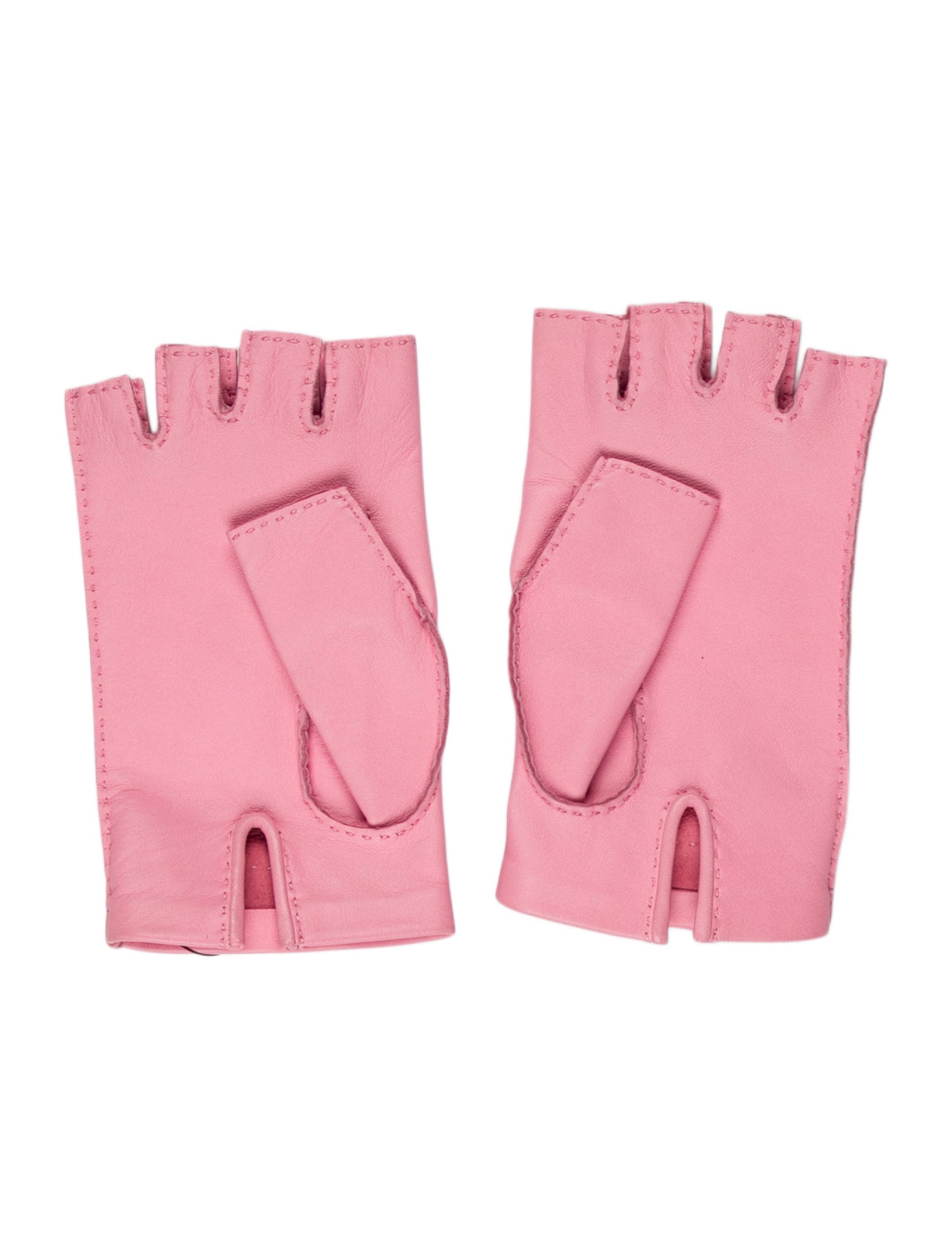 Hermès Lambskin Soya Fingerless Gloves