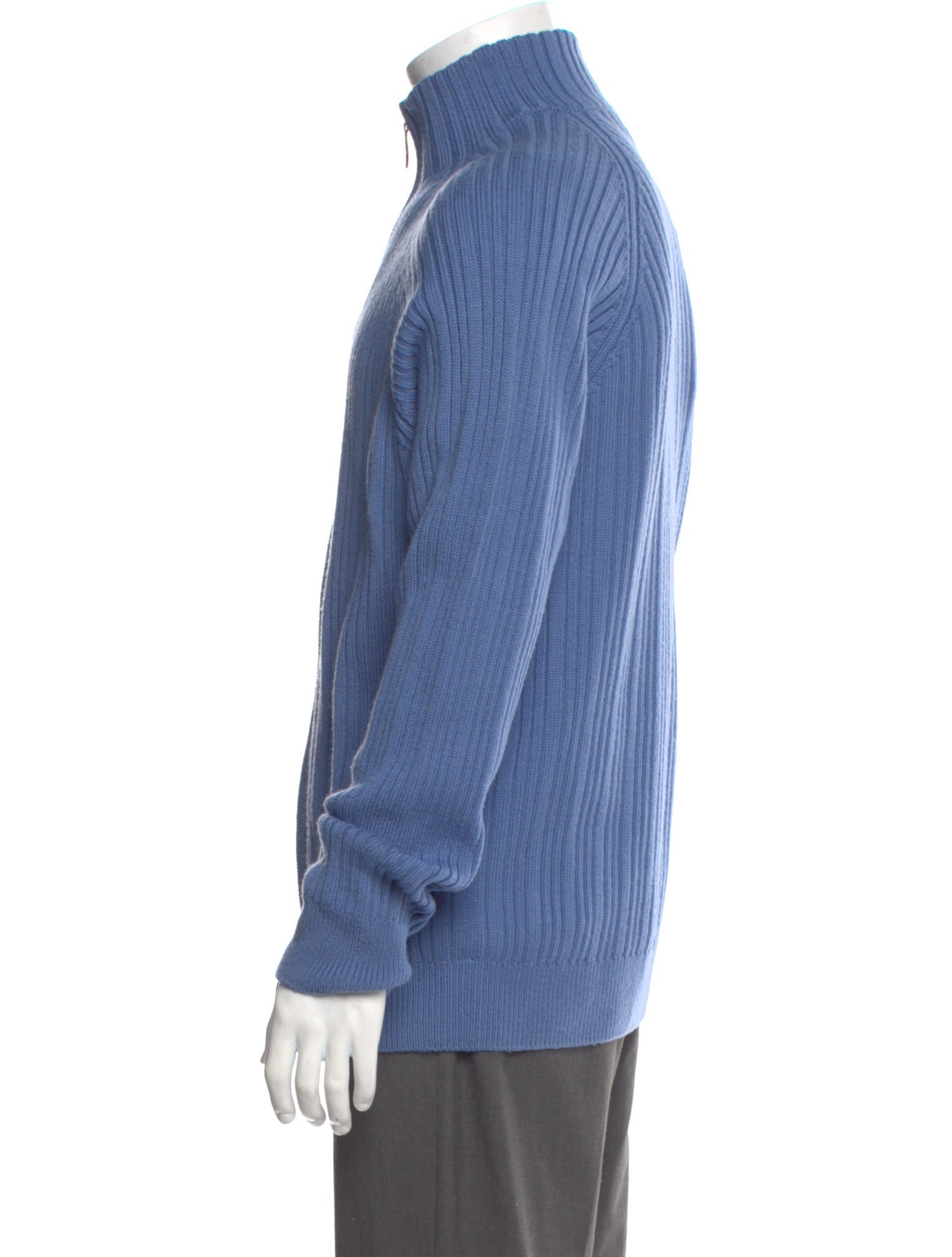 Hermès Wool Mock Neck Cardigan