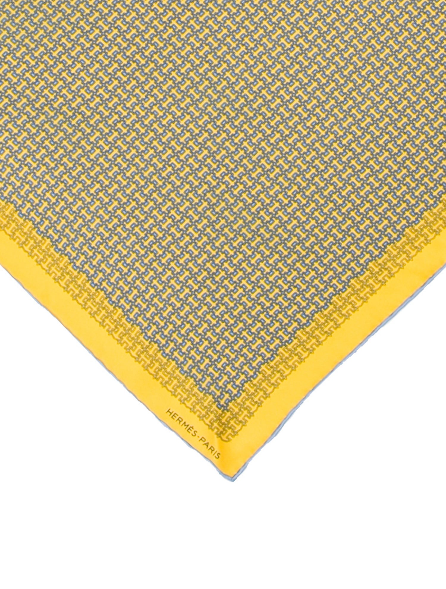 Hermès Pattern Silk Pocket Square