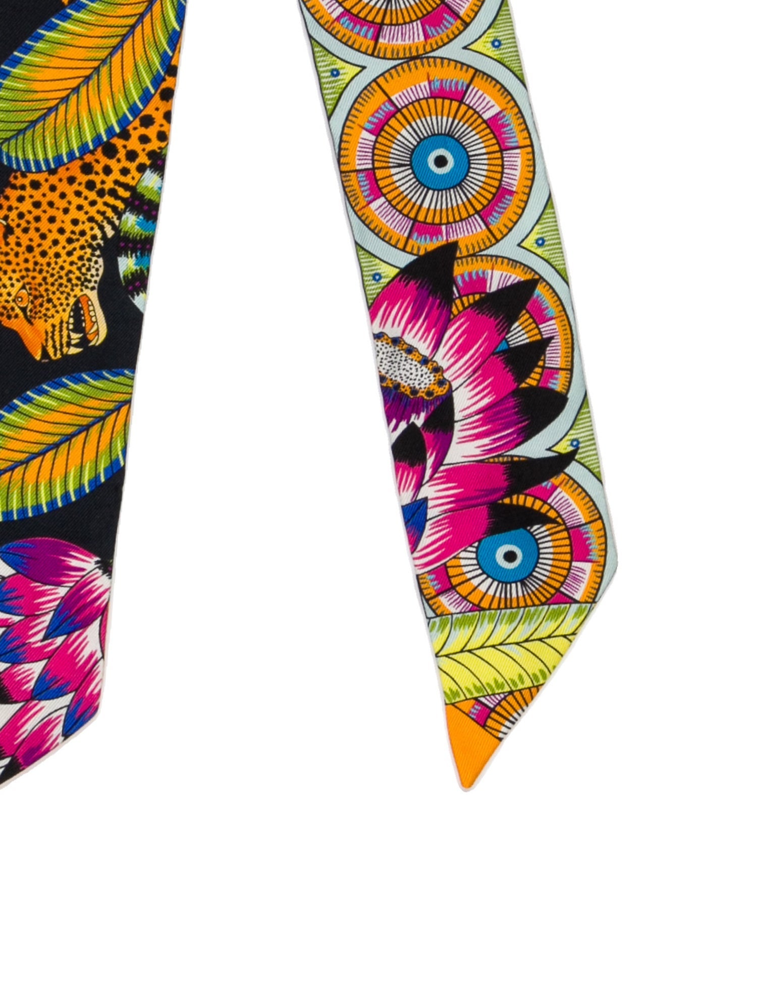 Hermès The Savana Dance Silk Twilly Scarf