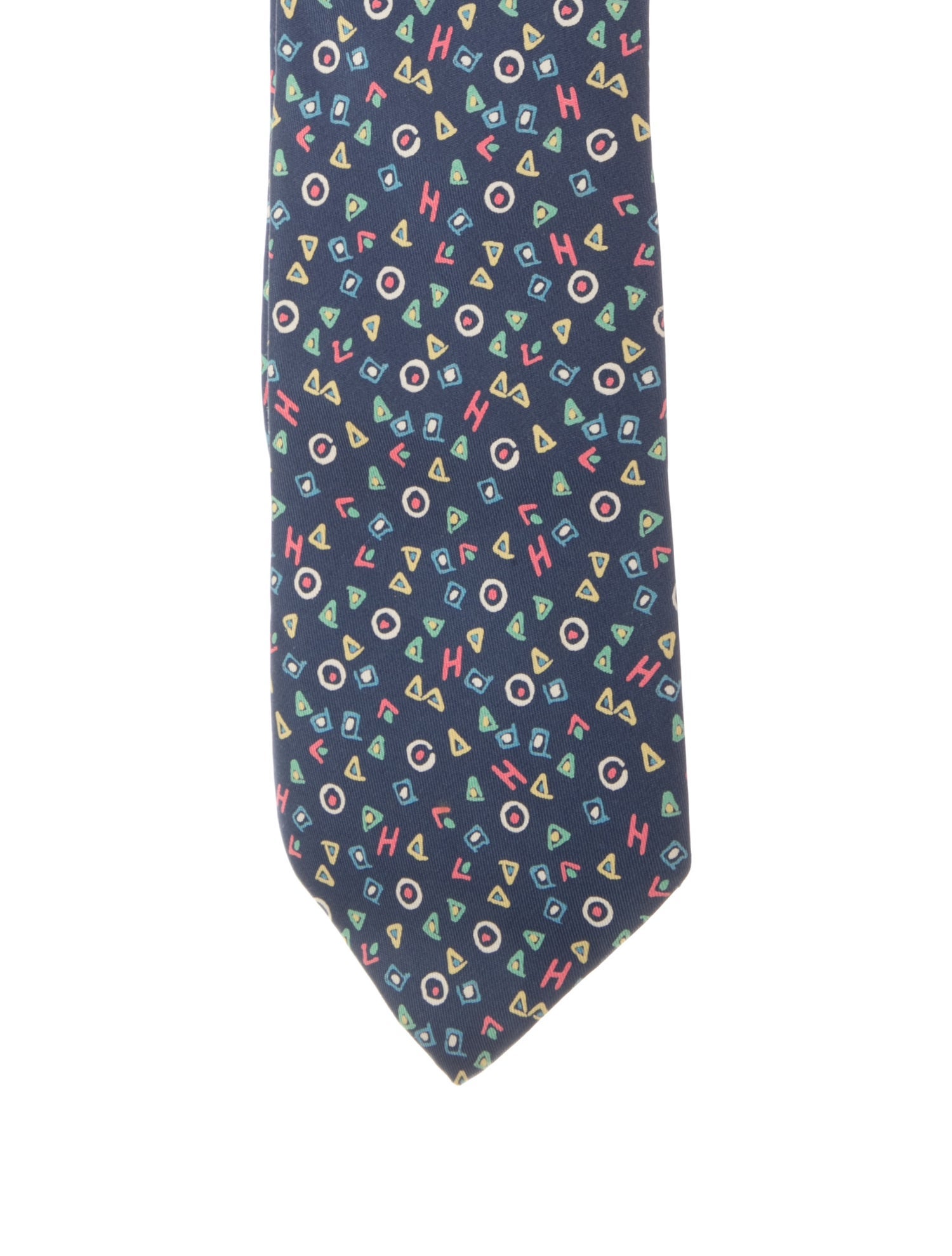 Hermès pattern silk tie