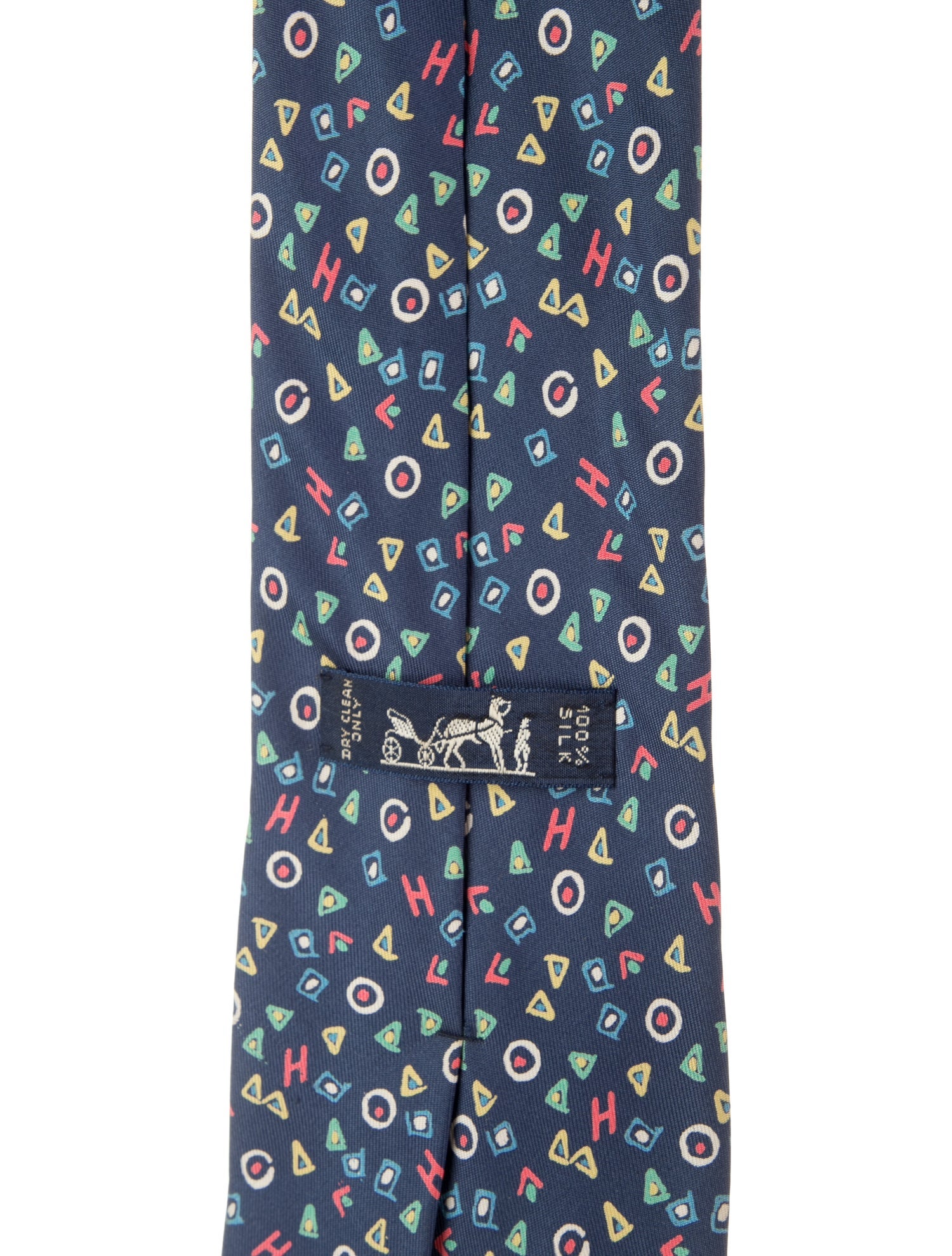 Hermès pattern silk tie