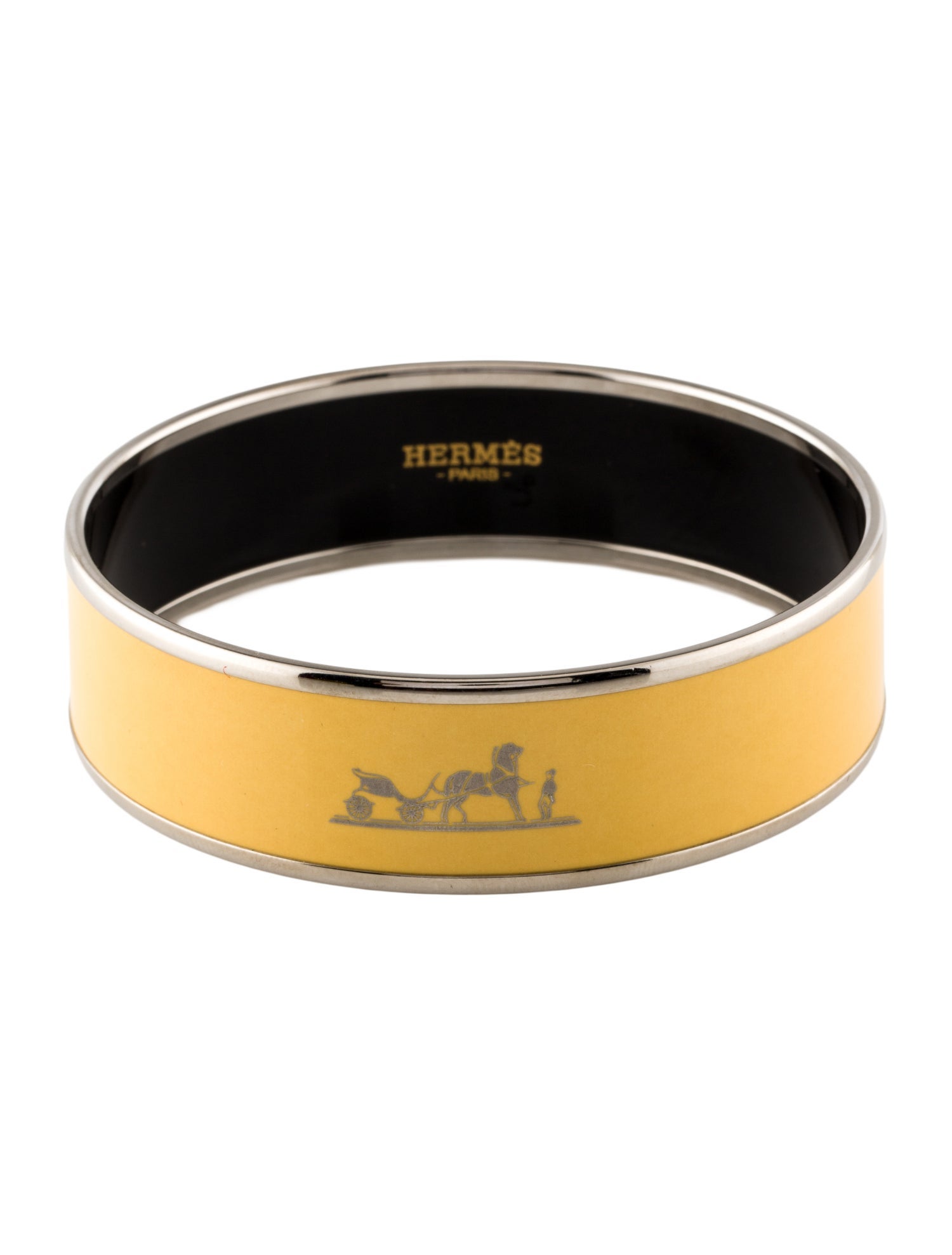 Hermès Enamel Wode Caleche Bangle