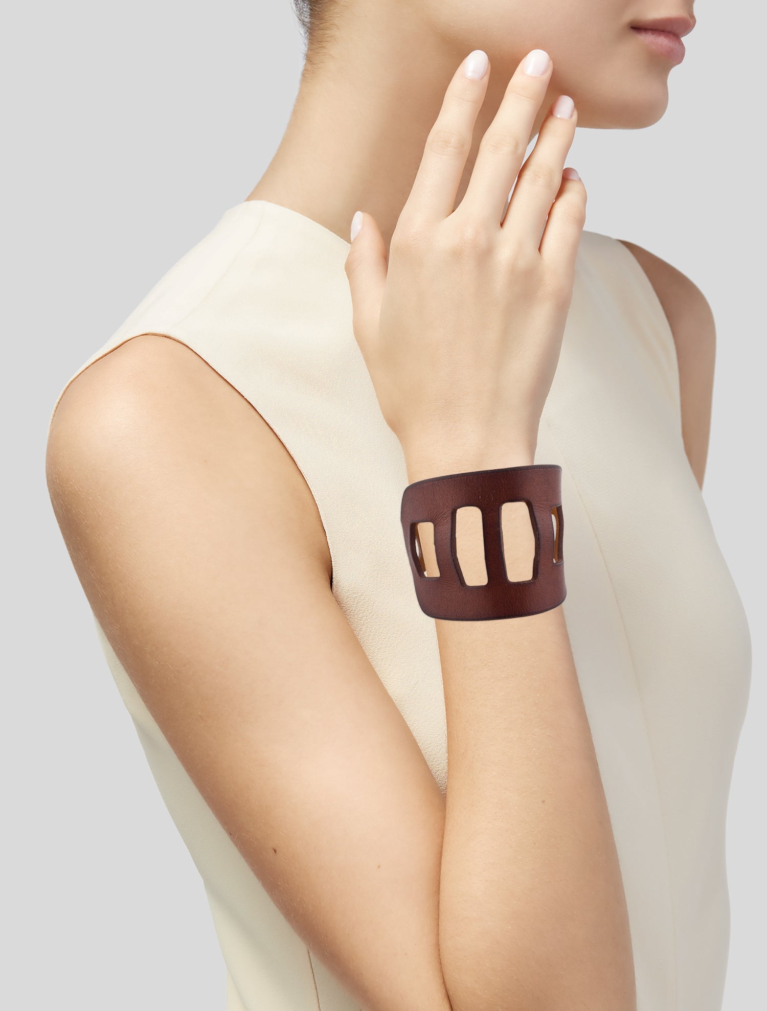 Hermès Leather Palanques Wrap Bracelet