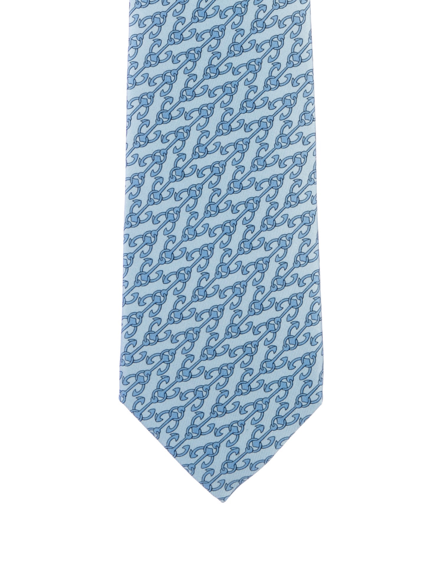 Hermès Silk Pattern Print Tie w/Tags