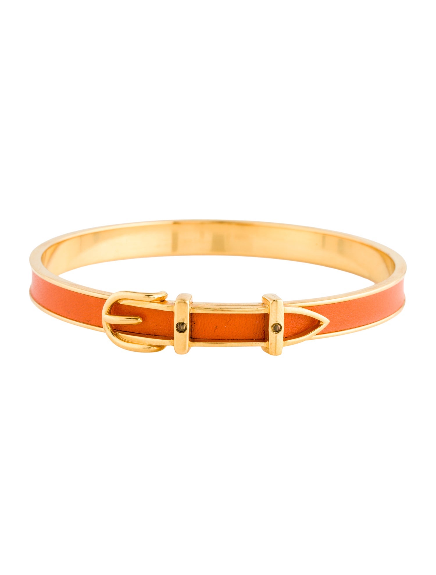 Hermès Leather Buckle Bangle Bracelet
