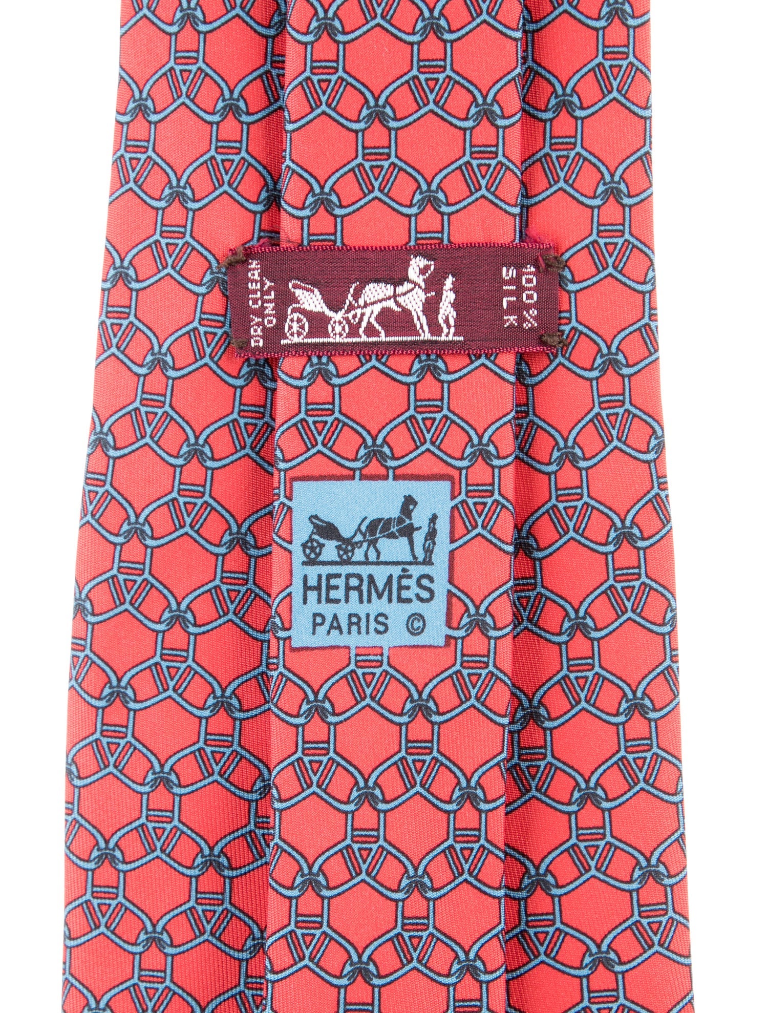 Hermès pattern silk tie
