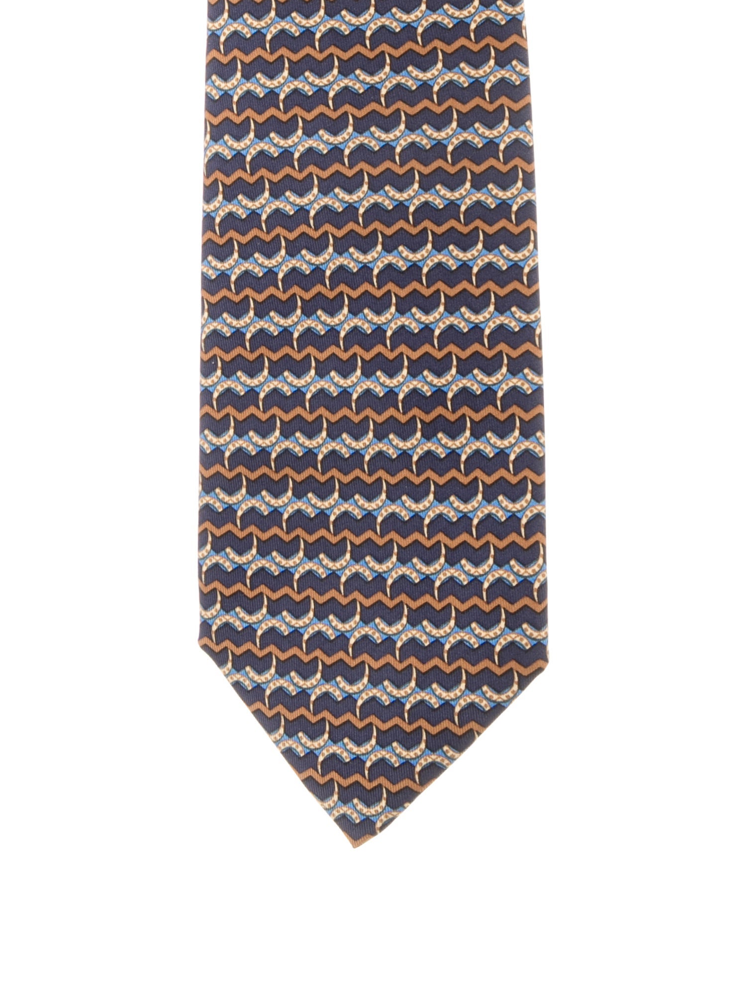 Hermès pattern silk tie