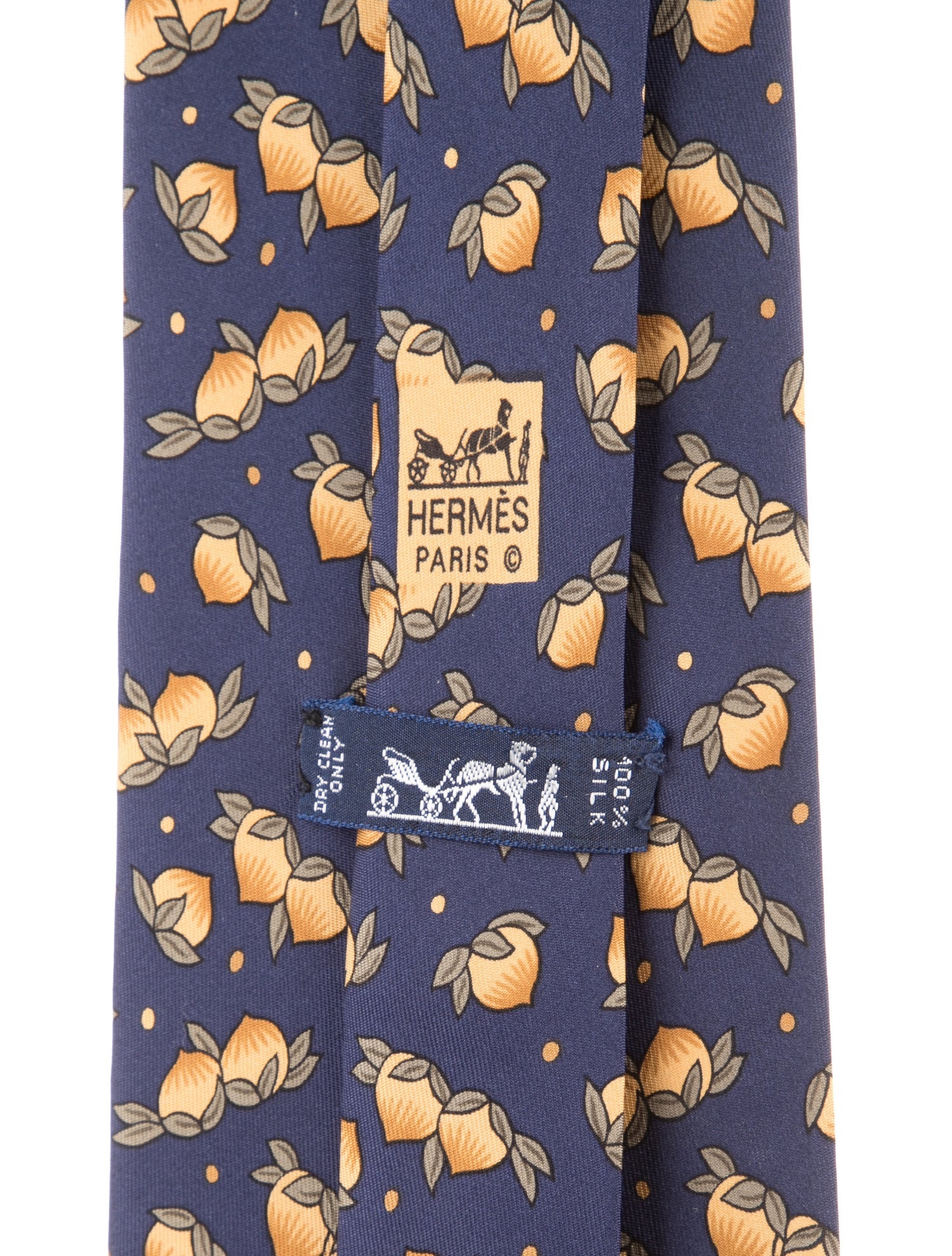 Hermès pattern silk tie