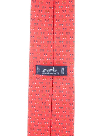 Hermès pattern silk tie