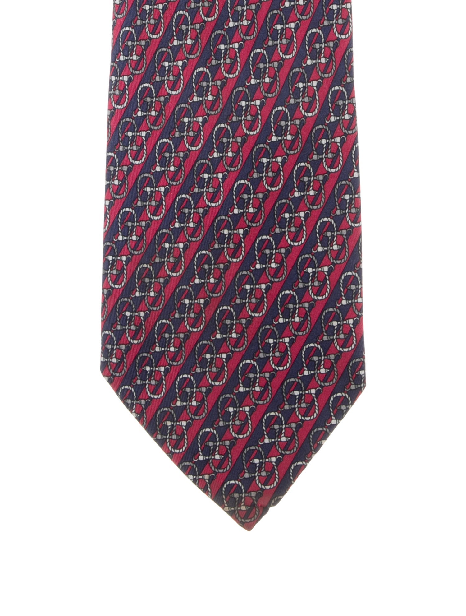 Hermès pattern silk tie