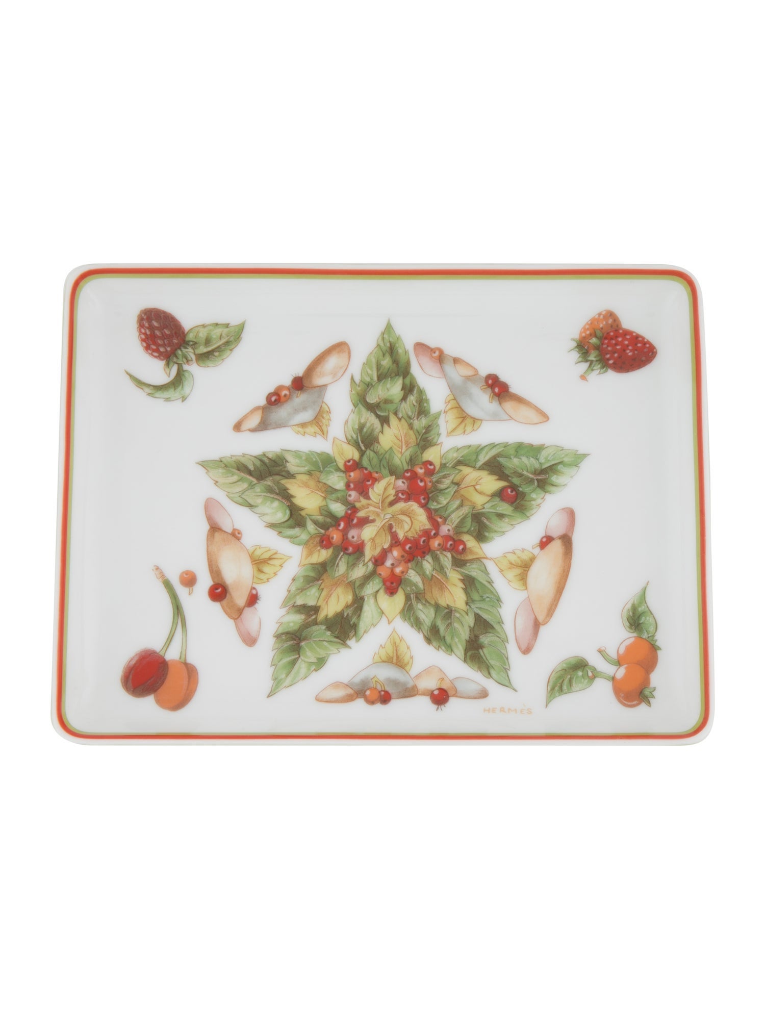 Hermès Porcelain Le Jardin de Pythagore Tray