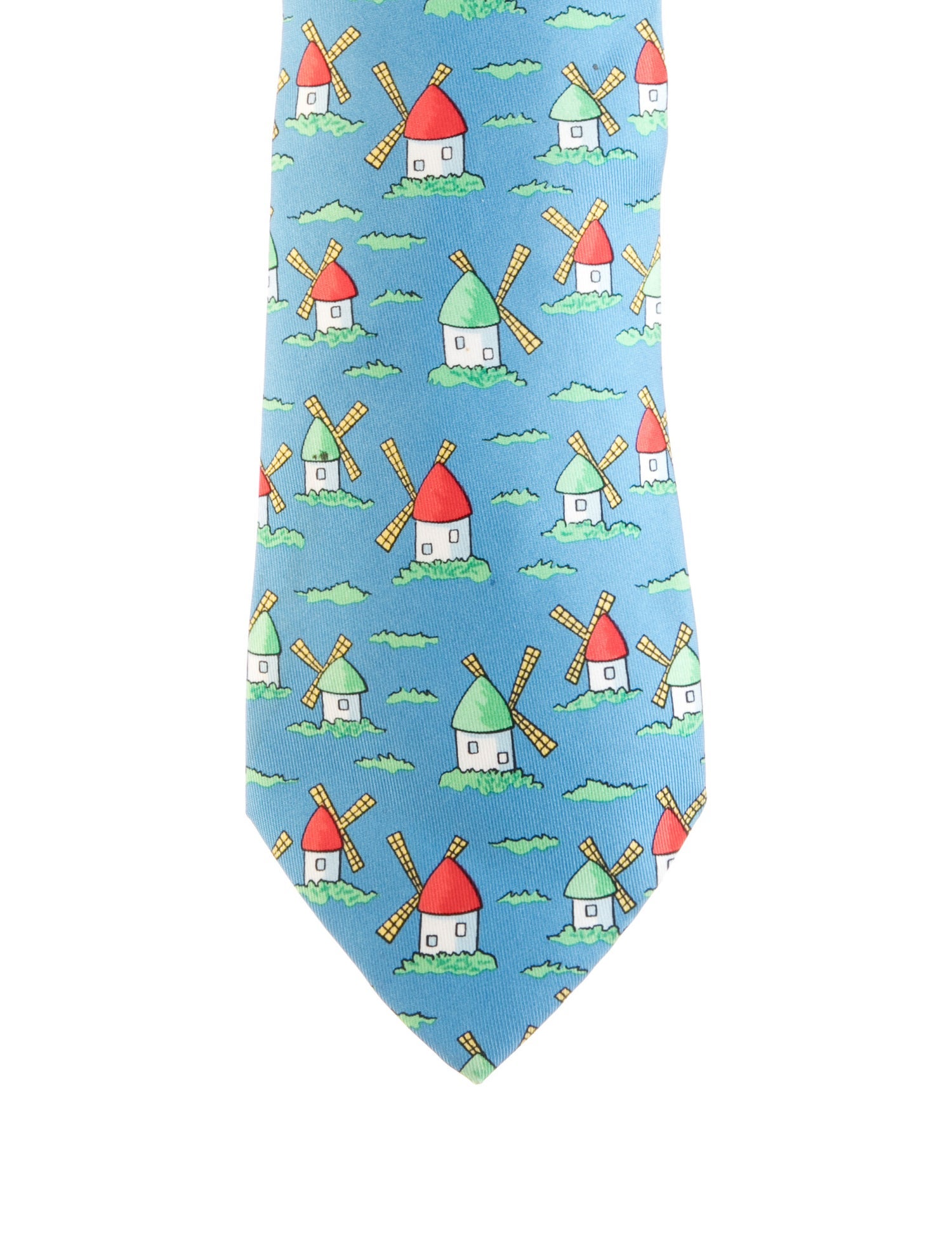 Hermès Pattern Print Silk Tie