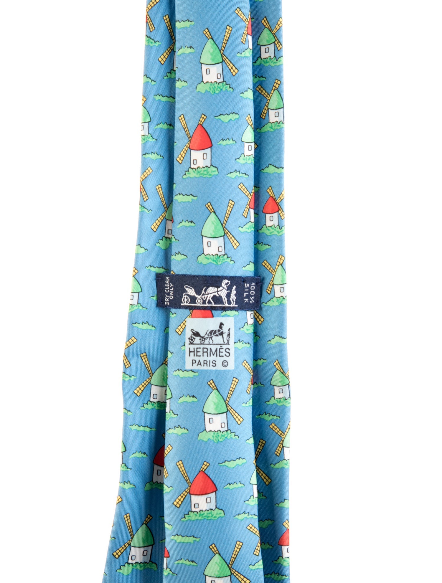 Hermès Pattern Print Silk Tie